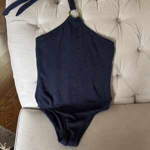 Primark Navy Halter Swimsuit